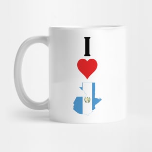 I Love Guatemala Vertical I Heart Guatemalan National Flag Map Mug